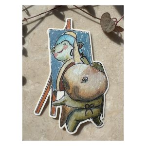 Cute Frog with Easel